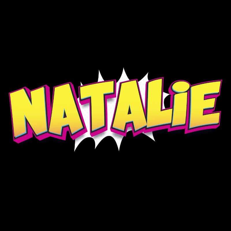 Natalie Benutzerdefinierter Name Comic-Buch-Stil Pop-Art,