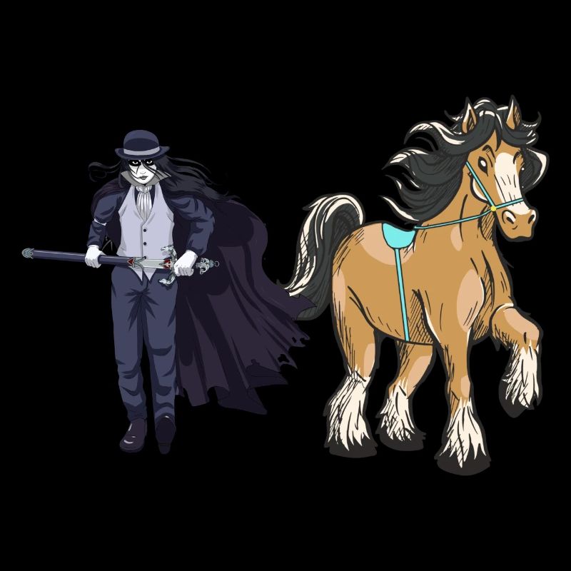 Personnage de conte de fées, conte de fées, épéiste, cheval, cheval