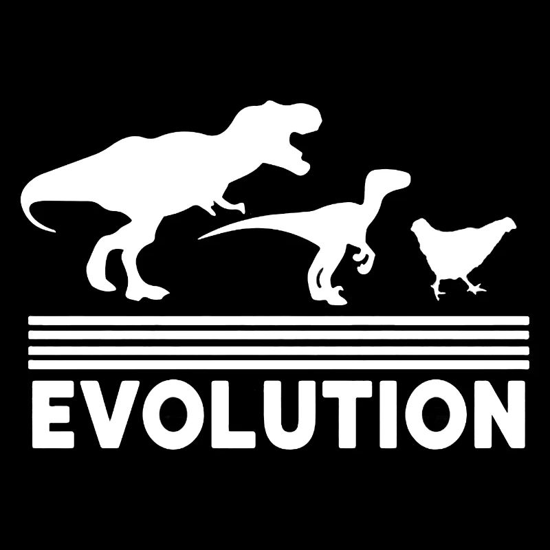 Dinosaur Chicken Evolution Funny Vintage Retro 70S
