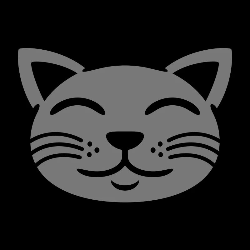 Graue Katze Gesicht glücklich