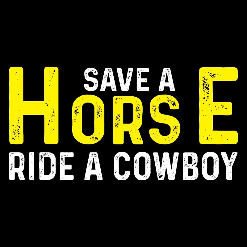 Rette ein Pferd Reite einen Cowboy