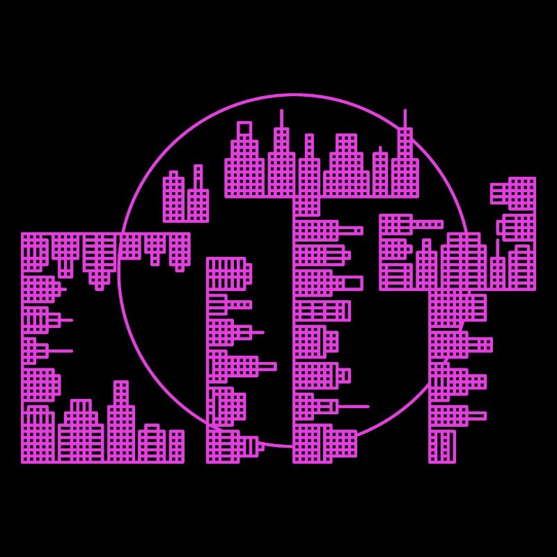 Skyline, City - version violette