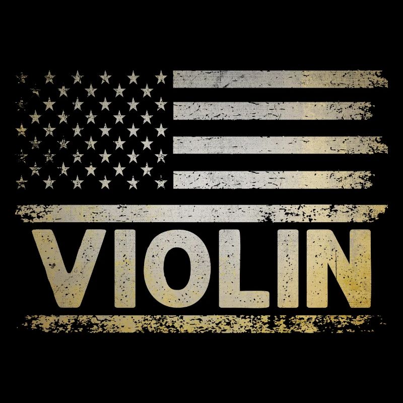 Drapeau américain USA Instrument violoniste Viole de viole