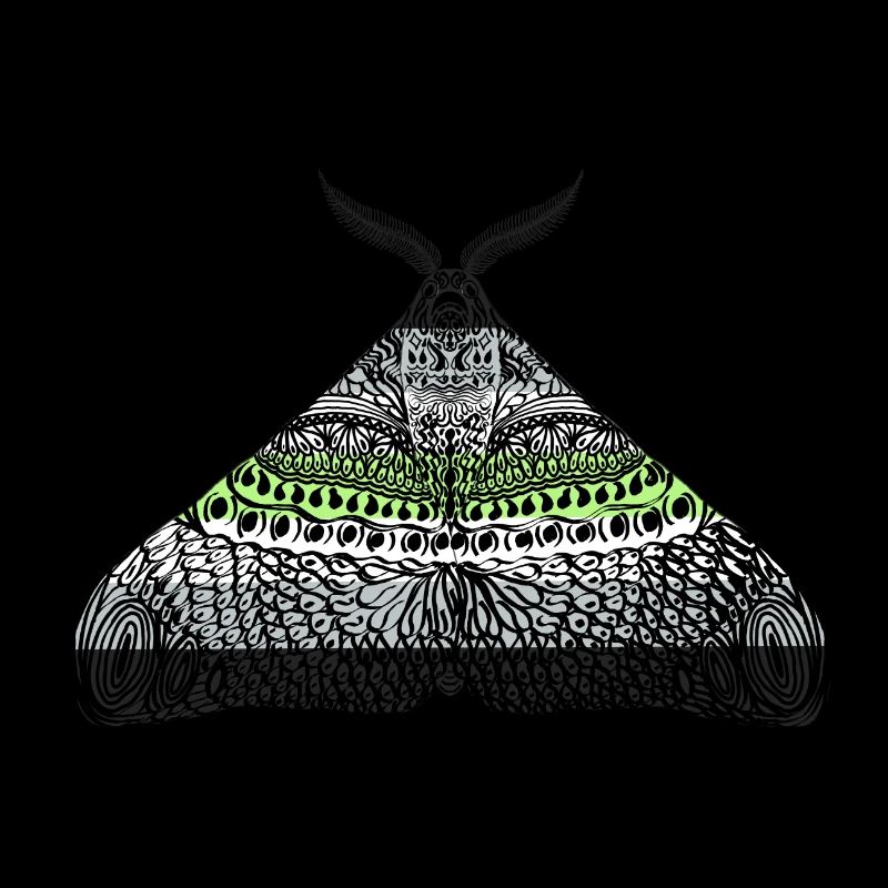 Agender pride moth