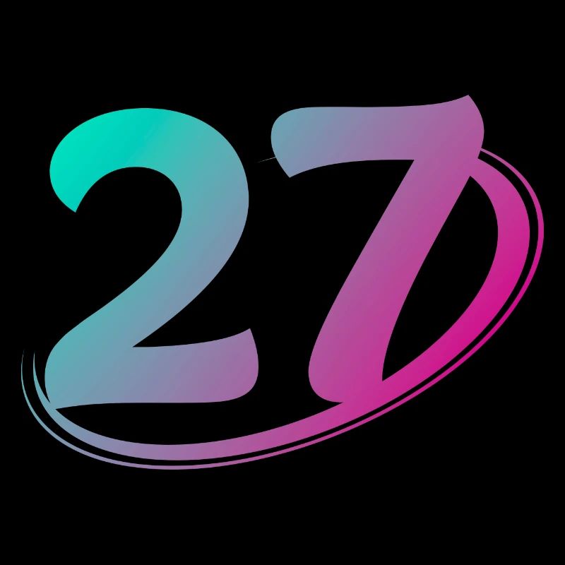 Numéro 27 multicolore