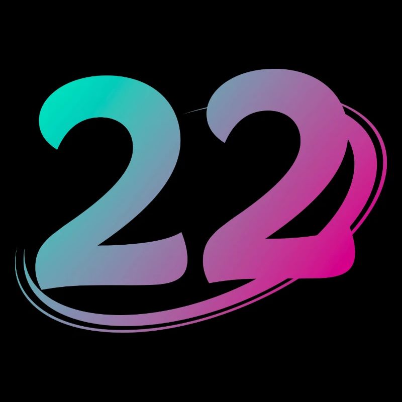 Numéro 22 multicolore