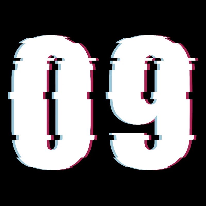 Nine 9 Number Effect Distorted Number