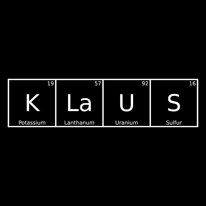 Klaus Nom Prénom Chimie Tableau périodique Éléments