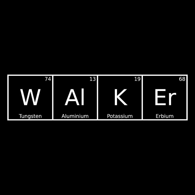 Walker Nom Prénom Chimie Tableau périodique Éléments