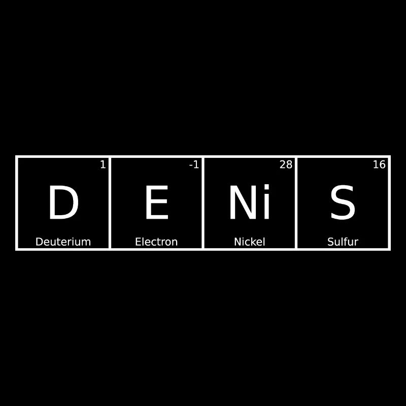 Denis Surname First Name Chemistry Periodic Table Elements
