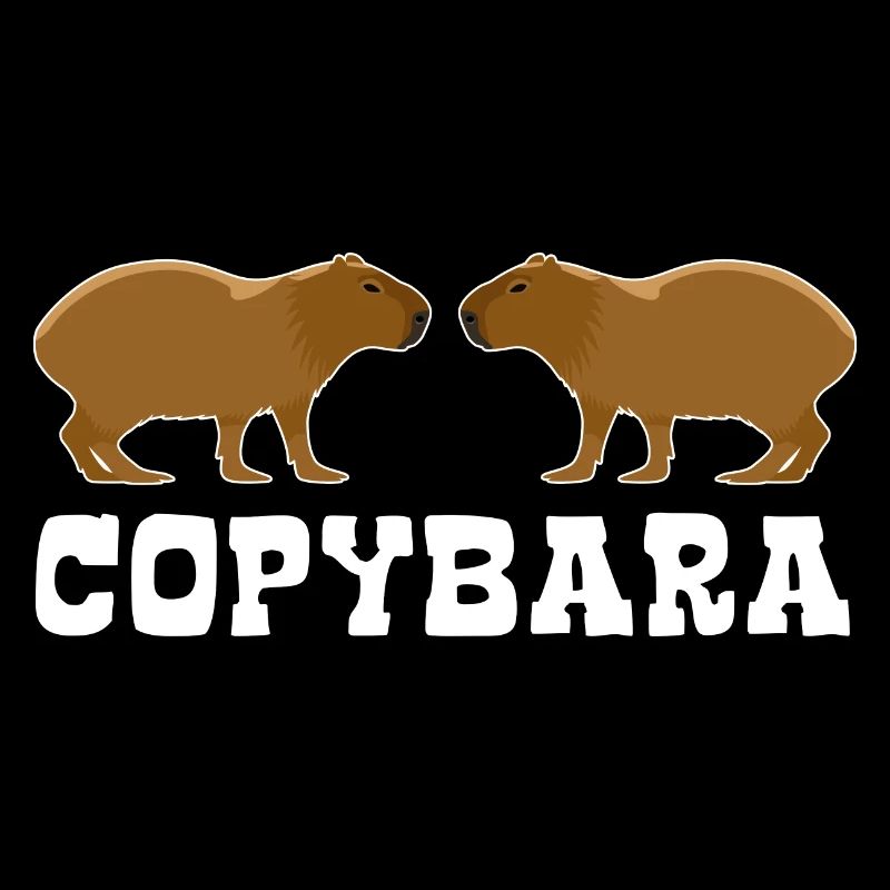 Copybara - Capybara Wortspiel - doppelt
