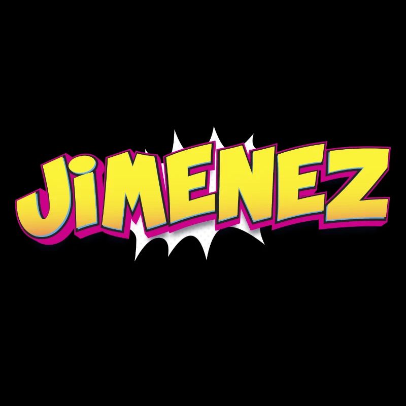 Jimenez benutzerdefinierter Name Comic-Stil Pop-Art,