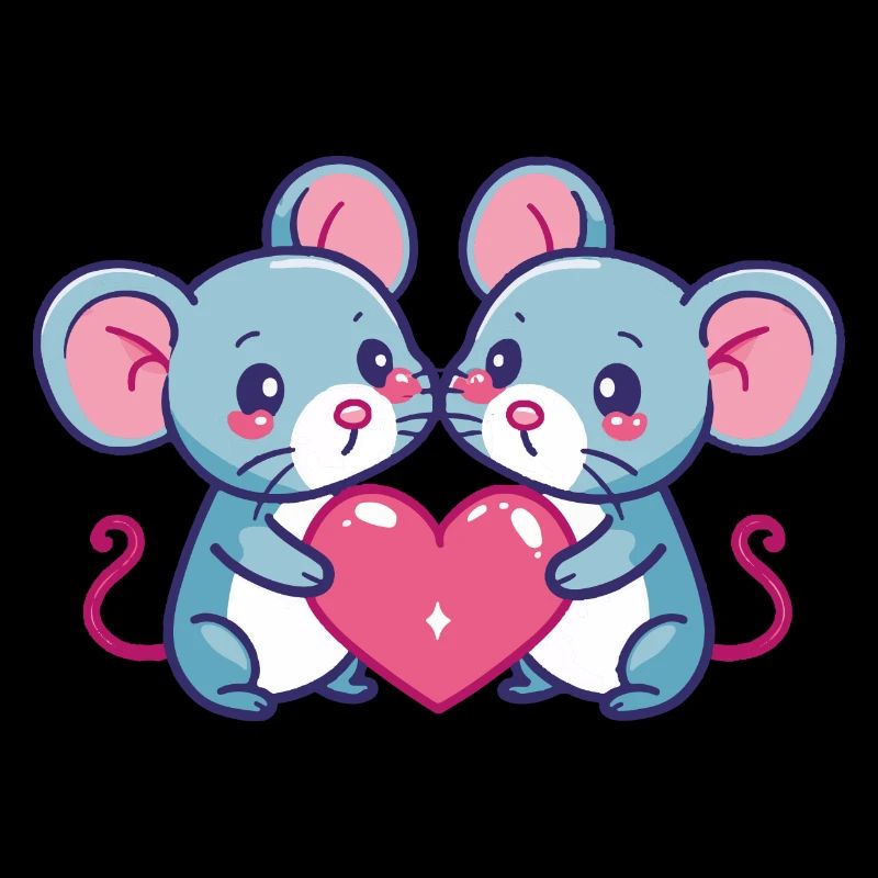 Maus Comic Paar Liebe