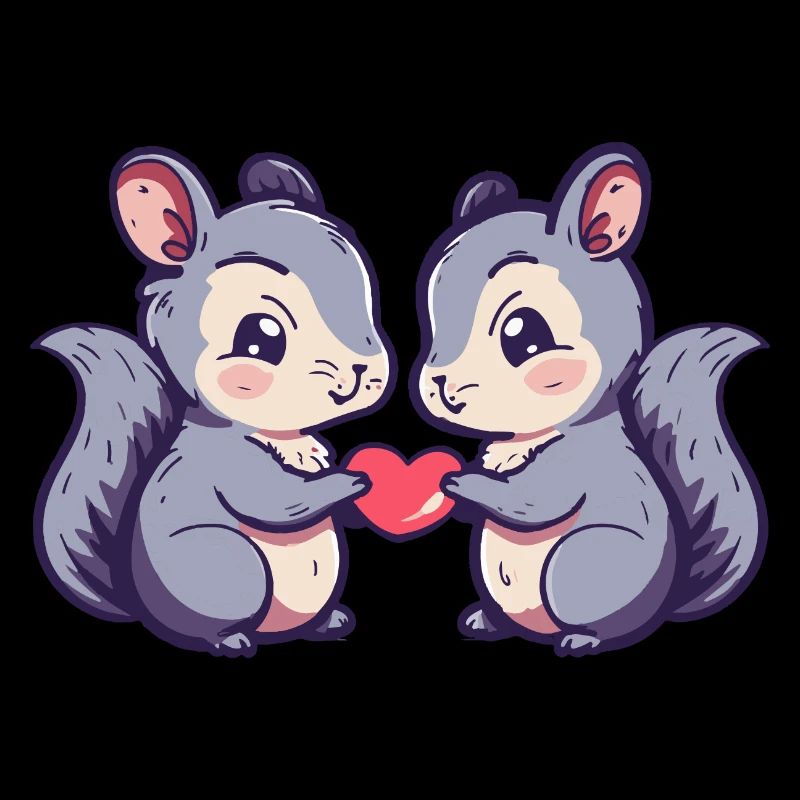 Eichhörnchen Paar Verliebt Tier Valentinstag