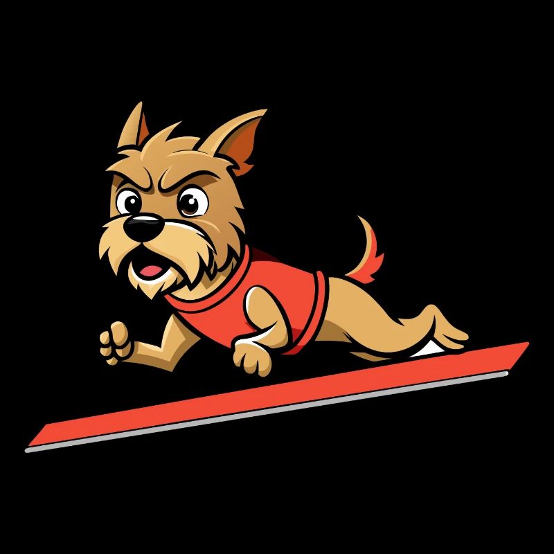 Determined Border Terrier in Terrier Race