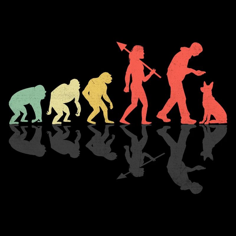 Retro Evolution German Shepherd GSD Dog Lover