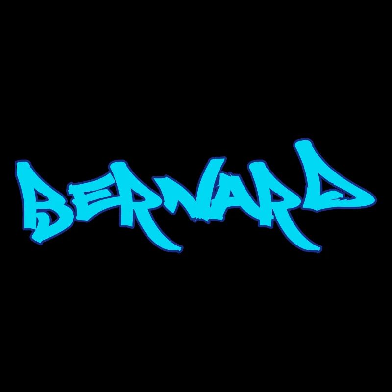 Bernard graffiti text turquoise