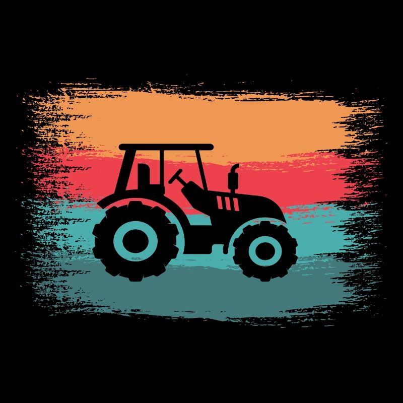 Tractor Farmer Retro