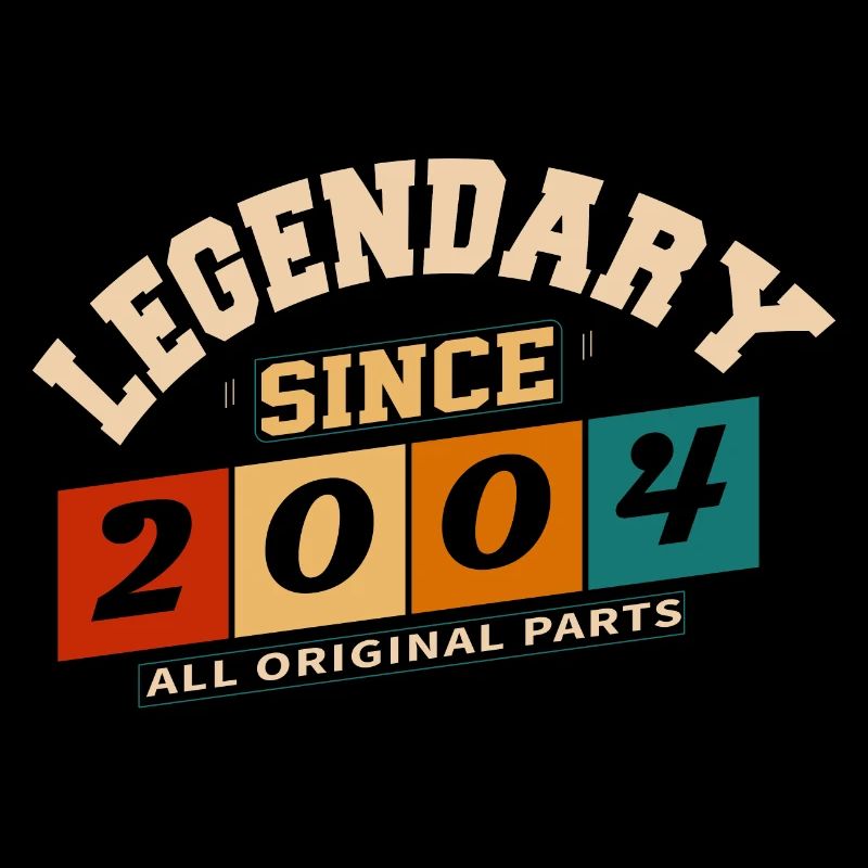 Legendary since 2004 vintage retro anniversary