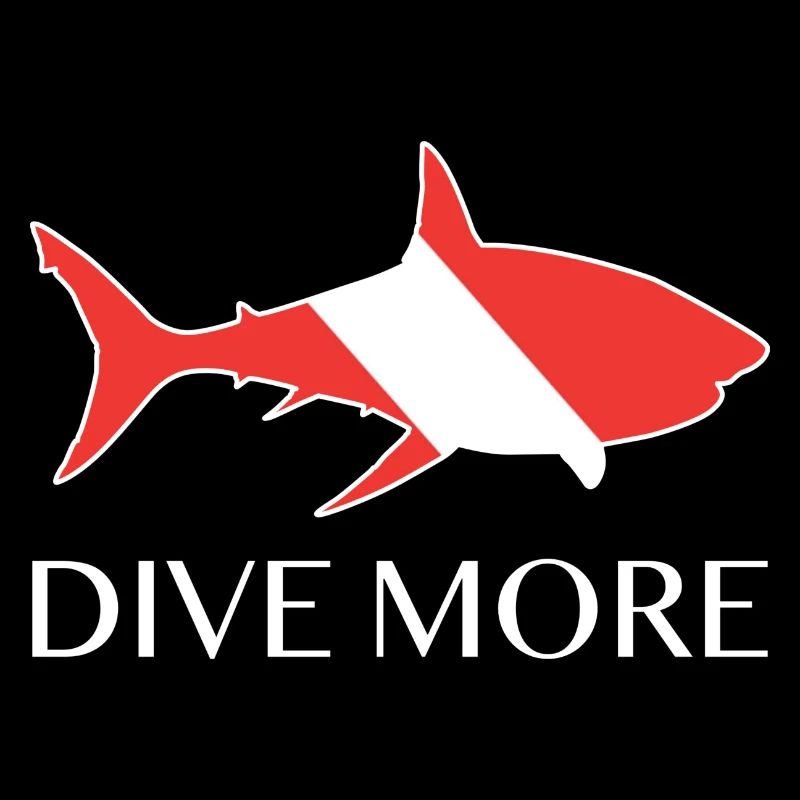Shark Diver Dive more Saying Gift