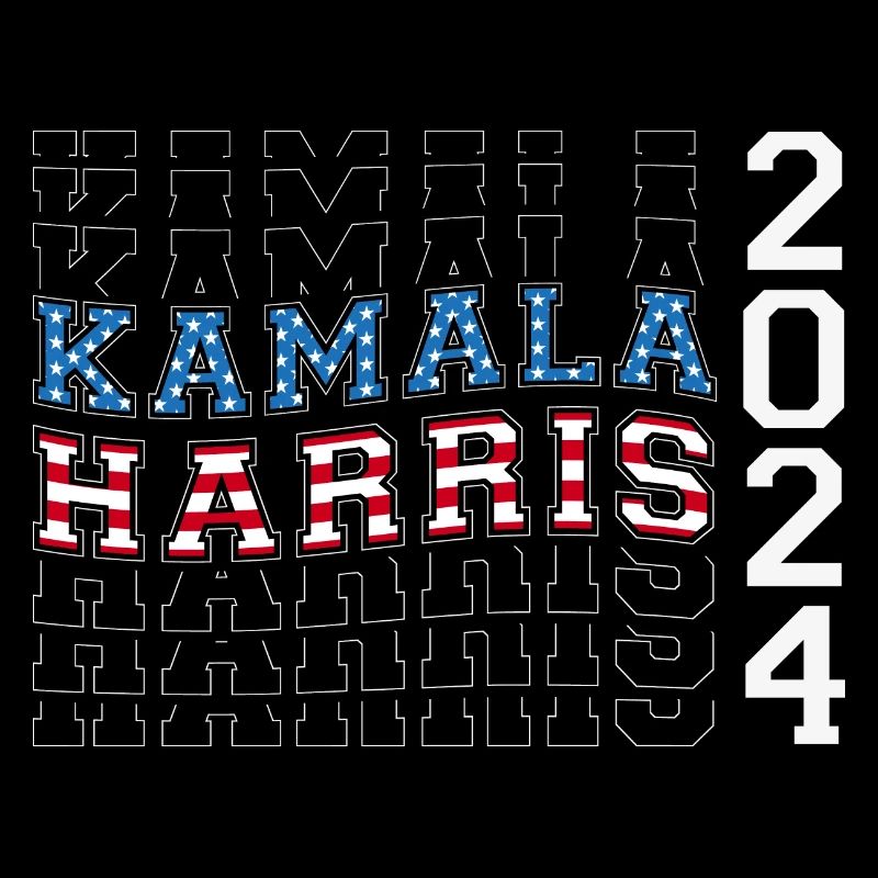 Couleurs du drapeau des États-Unis à Kamala Harris 2024 pour