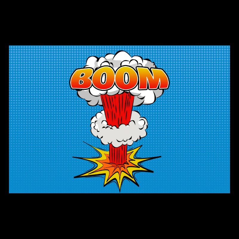 Boom Comic Explosion Lettering Symbol Poster