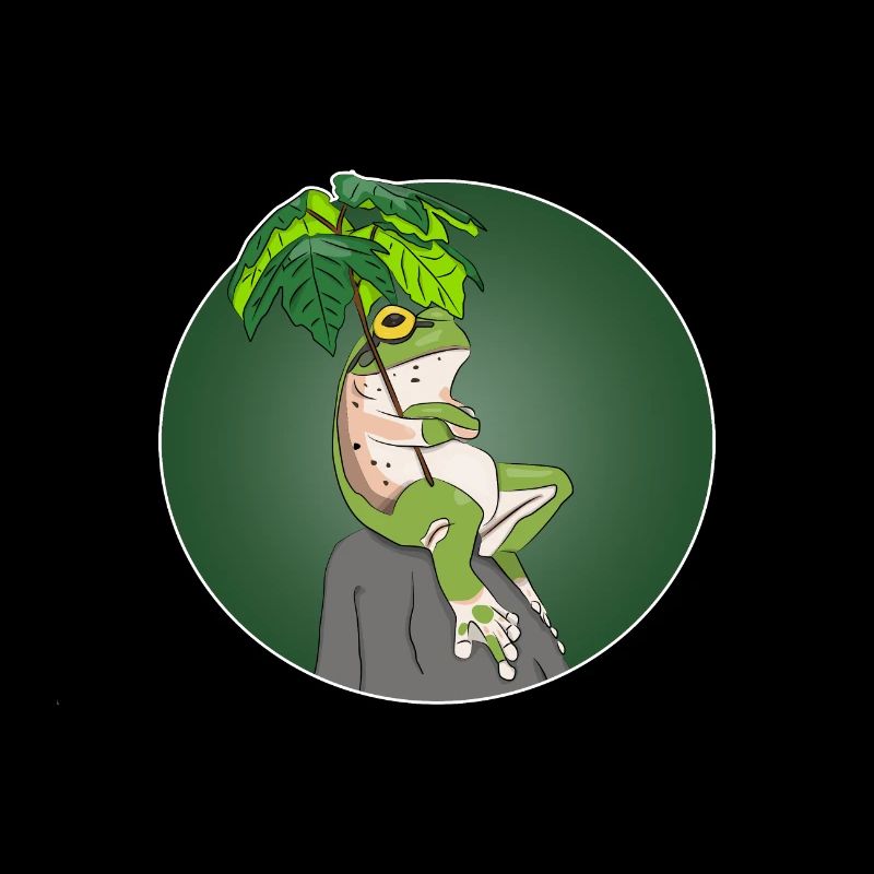 Funny frog bande dessin animé chill relax keep calm