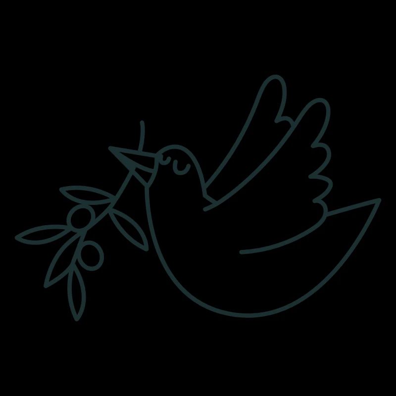 Colombe heureuse avec un rameau d’olivier