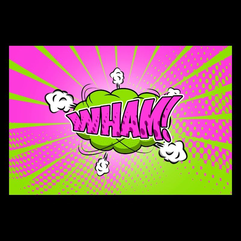 Wham! Style bande dessinée Bubble Graffiti Lettrage