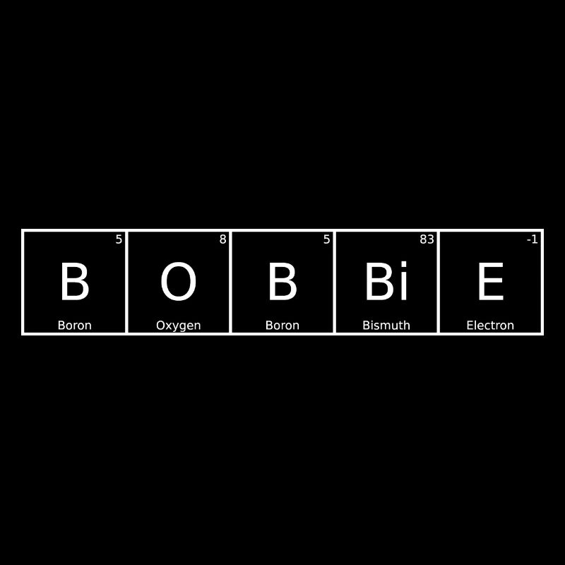 Bobbie Nom Prénom Chimie Tableau périodique Éléments