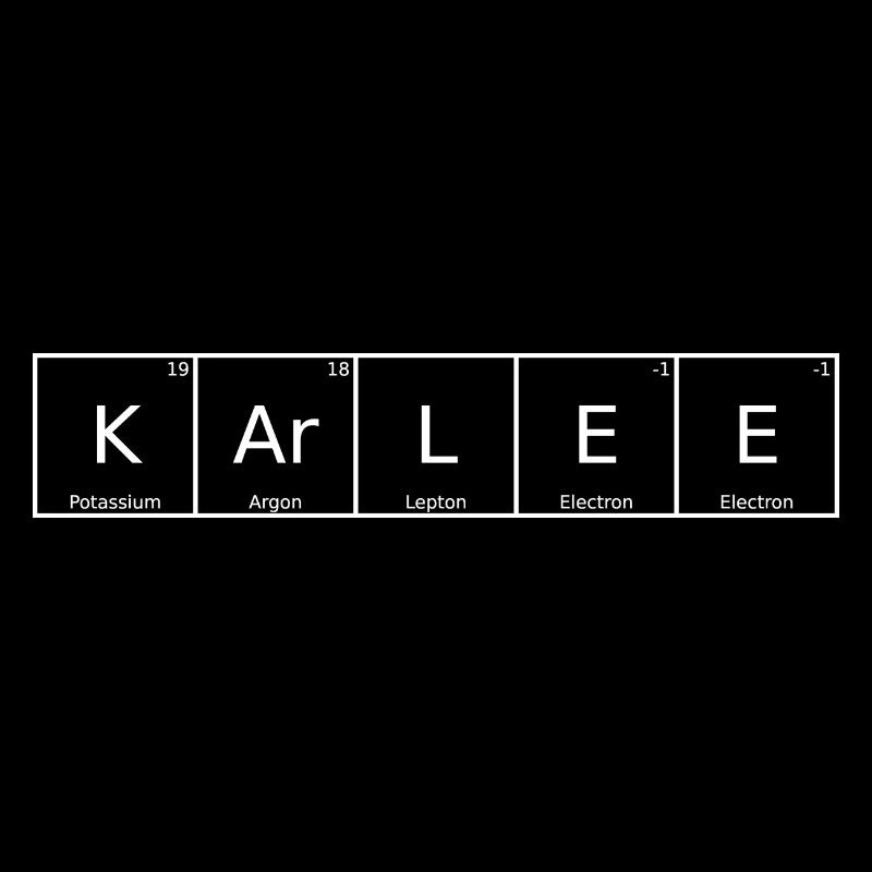Karlee Nom Prénom Chimie Tableau périodique Éléments