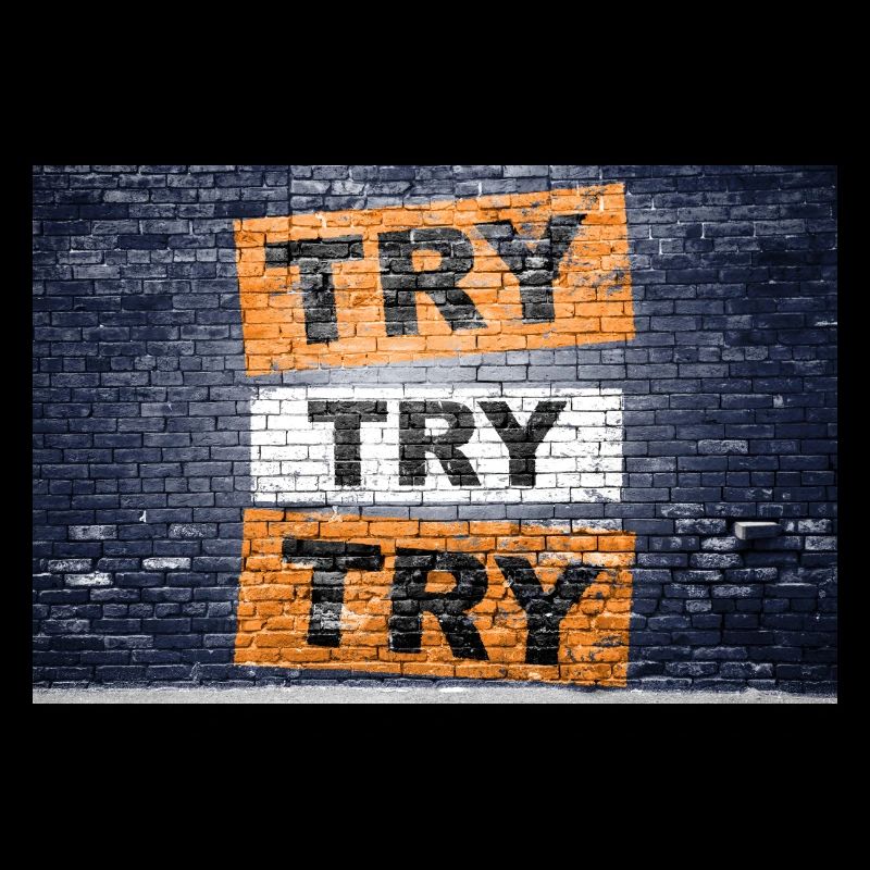 Try try try saying lettering