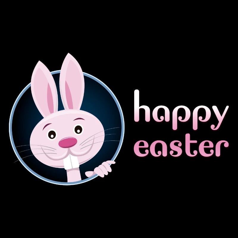 Lapins mignons w / Joyeuses Pâques pour le professeur