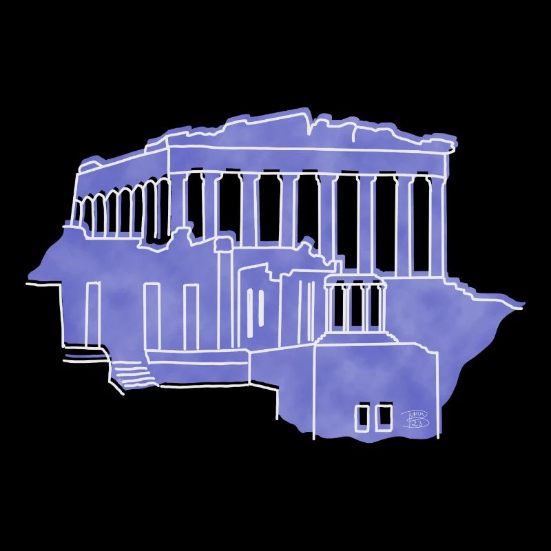 « Acropolis », design de lignes boho, série « Grèce »