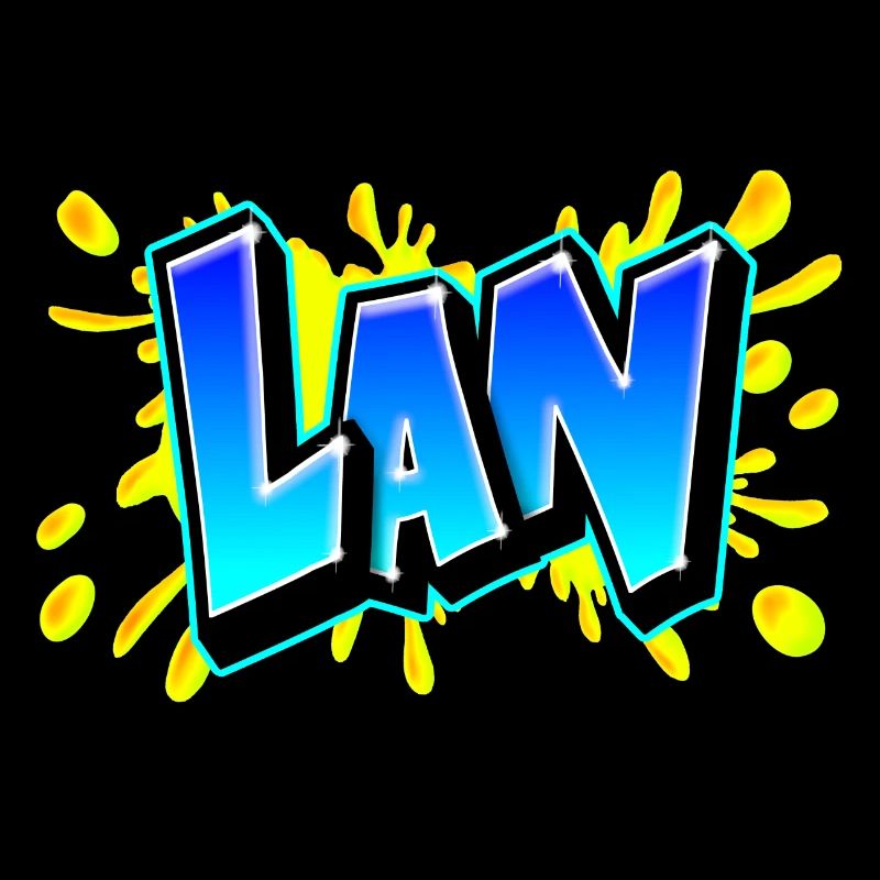 Graffiti "LAN" Druckbar auf jedem Medium!