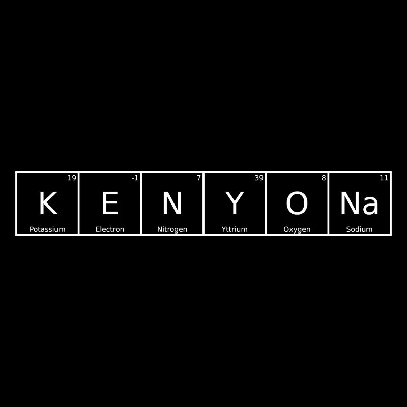 Kenyona Surname First Name Chemistry Periodic Table Element