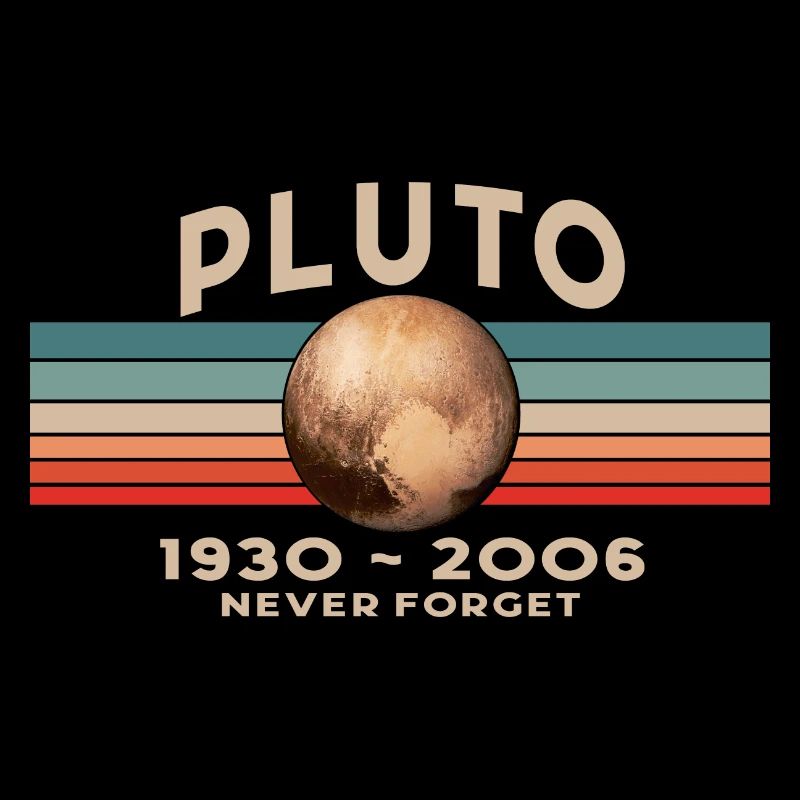 Pluto Never Forget 1930 - 2006 Vintage Space