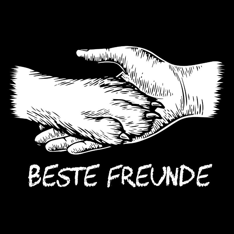 Hund und Herrchen, Beste Freunde Silhouette
