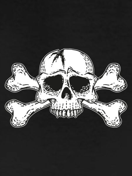 skull with bones