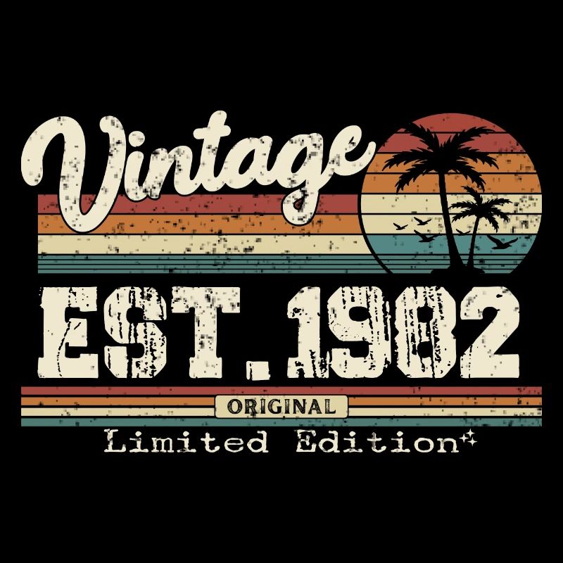 1982 Vintage Retro Geburtstagsgeschenk