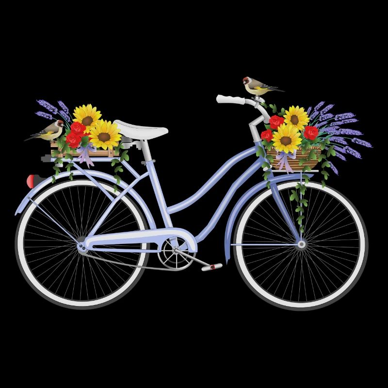 Bicycle with lavender