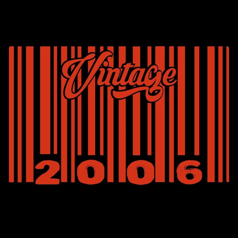 Vintage 2006 Born In 2006 19 Year Old Bar Code Anniversai