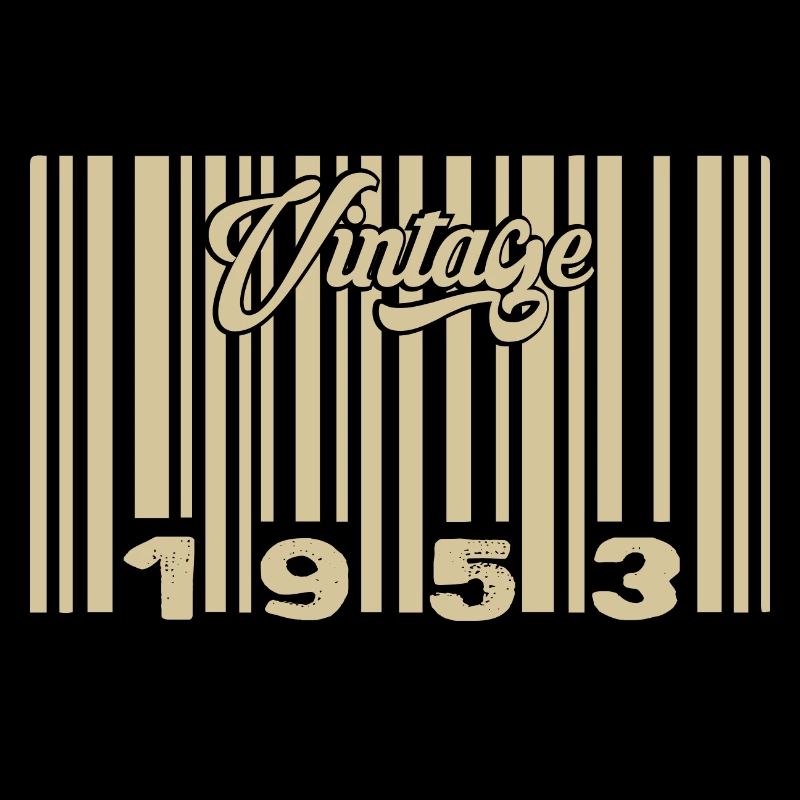 Vintage 1953 Barcode 1953: Year 2025.
