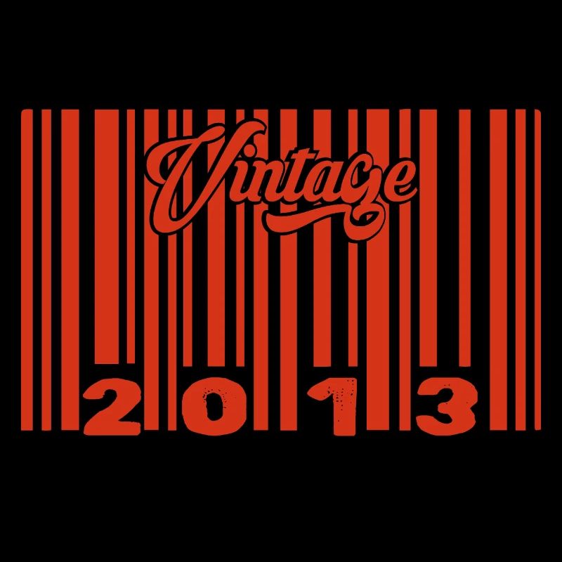 Vintage 2013 Born In 2013 12 Year Old Bar Code Anniversai