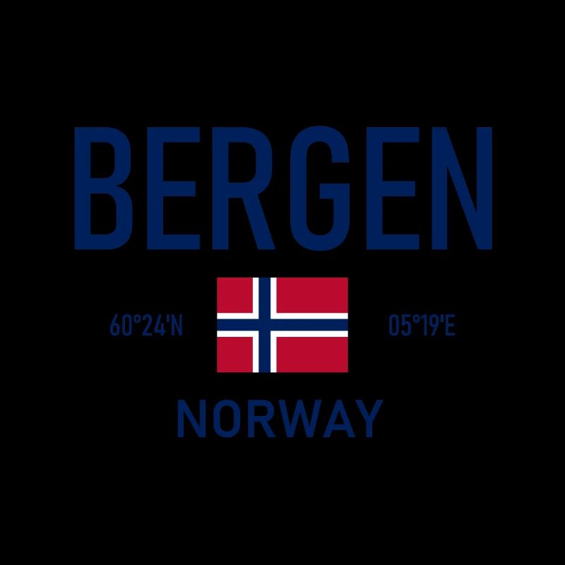 Bergen - Norway - Coordinates - Flag