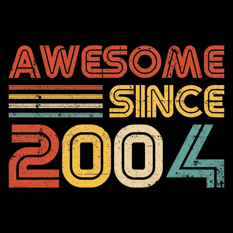Awesome Since 2004" – Retro Vintage 21. Geburtstag