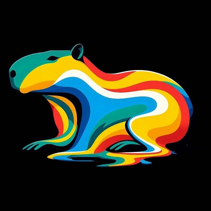 Schmelzendes Regenbogen-Capybara