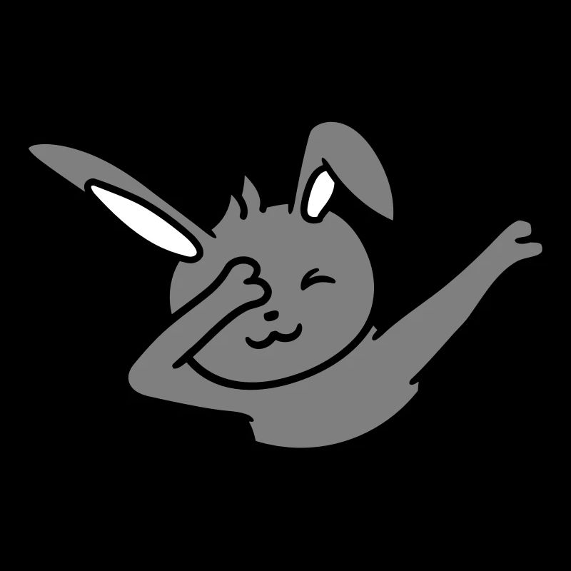 Lapin Dabbing Dab Danse Pose Trou Danse Fête Fun