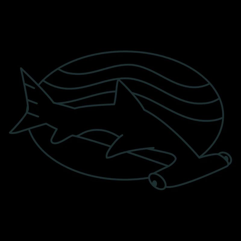 requin-marteau dans les vagues de l’océan