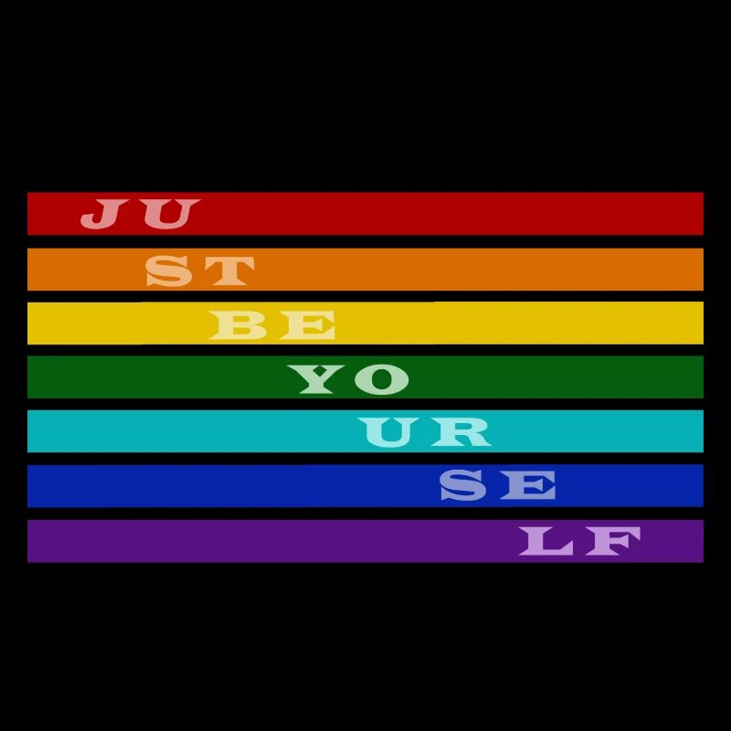 Sei einfach du selbst auf Regenbogen-Art